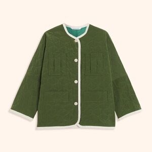 Chloé Stora Paris khaki Green Quilted Women's Jacket 44